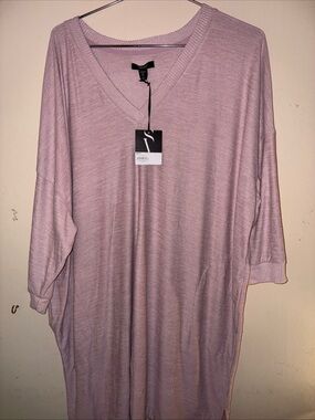 Simply Vera Vera Wang Light Pink V-Neck Tunic Top